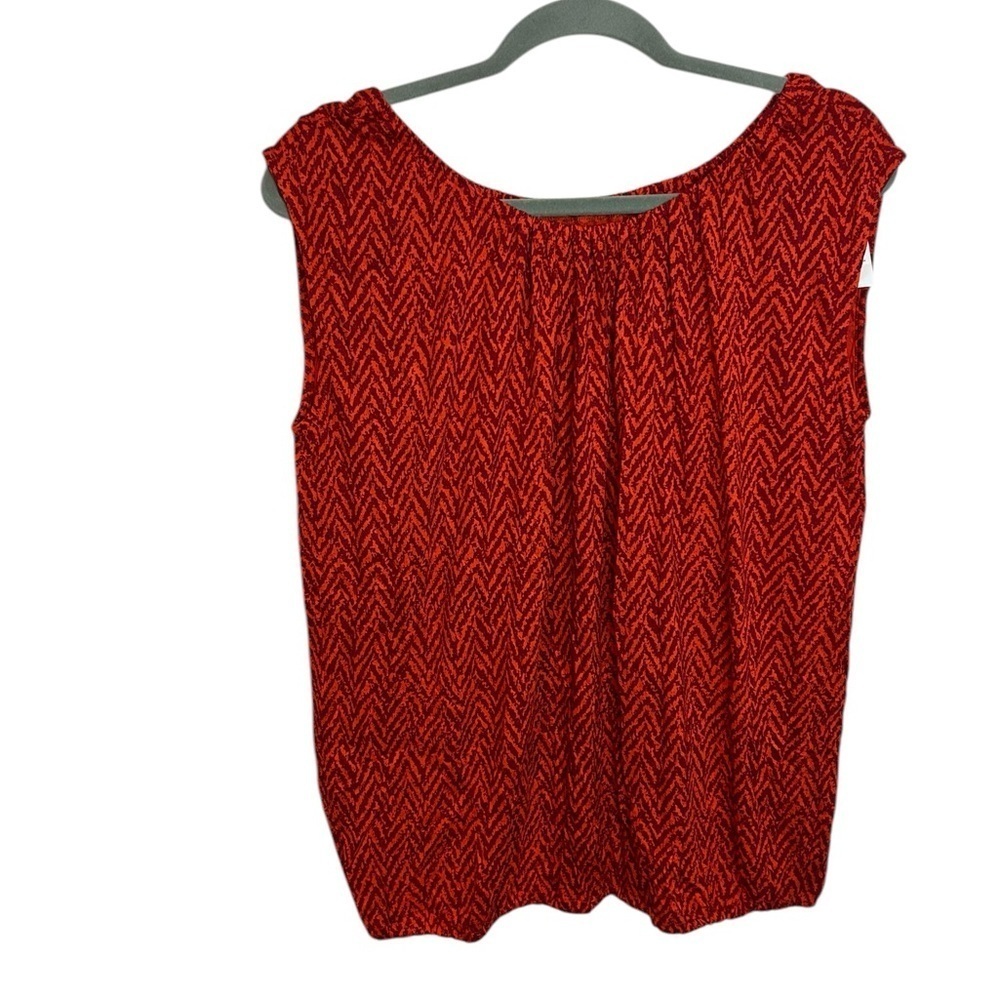 Nwt Loft Orange Chevron Elastic Waist Tank